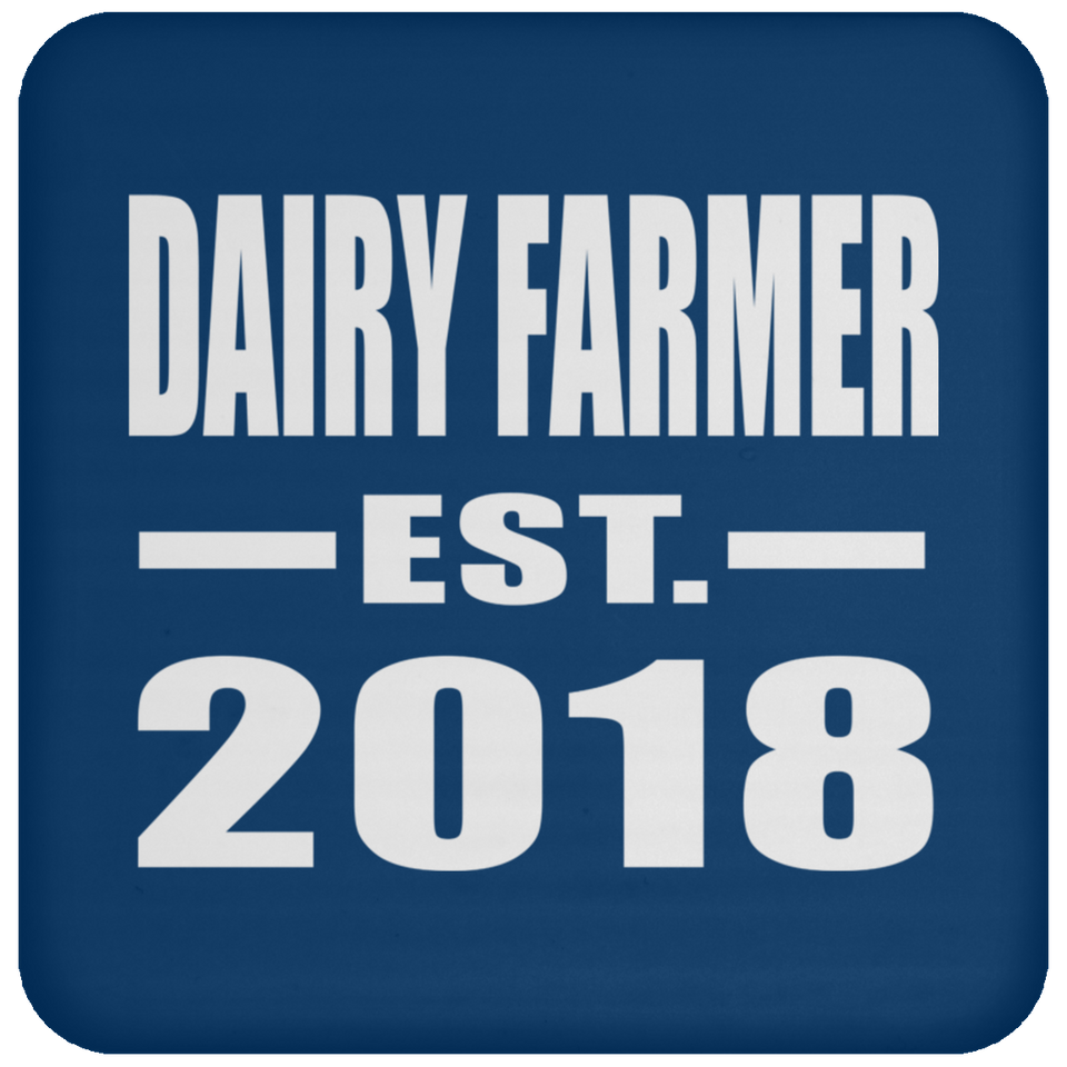 Dairy Farmer Established EST. 2018 - Drink Coaster