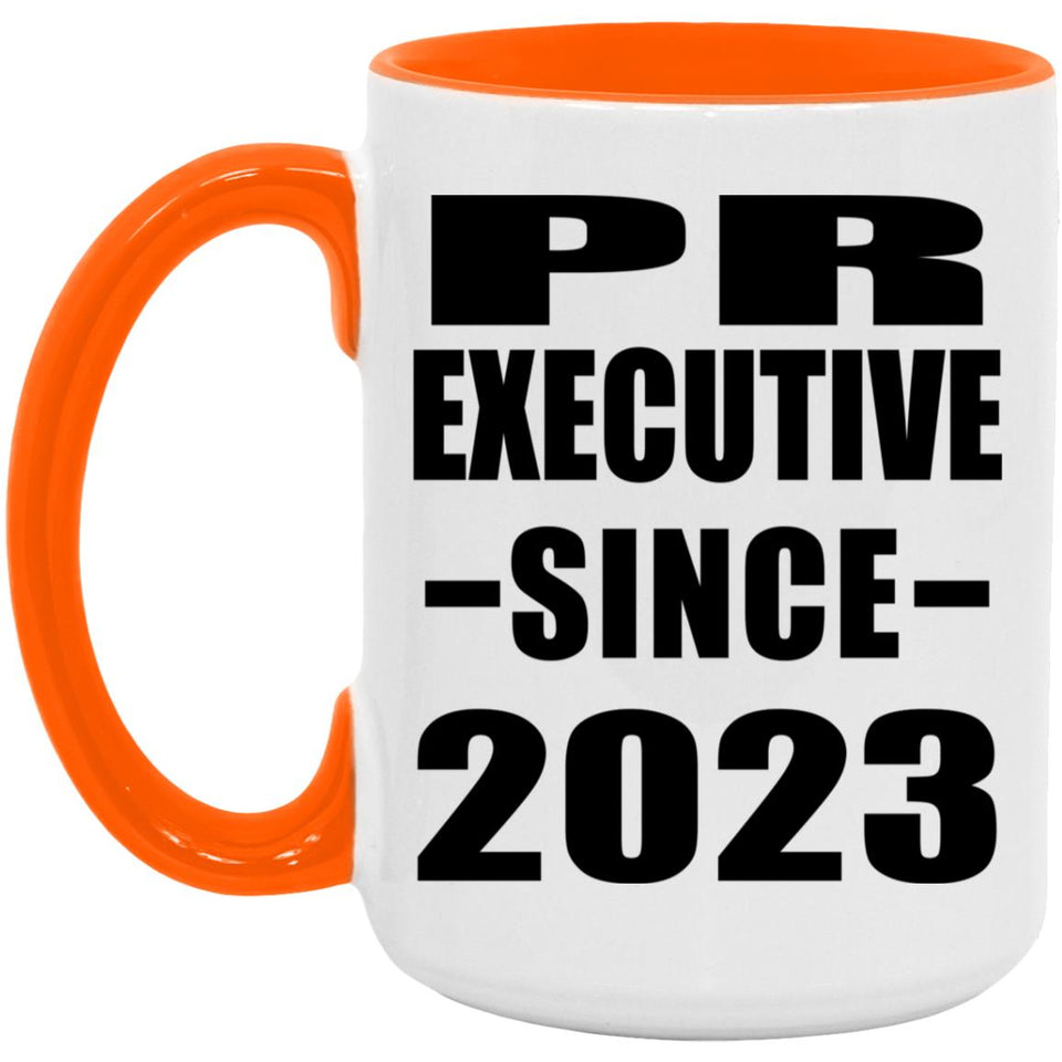 PR Executive Since 2023 - 15oz Accent Mug Orange