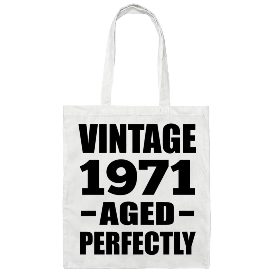 53rd Birthday Vintage 1971 Aged Perfectly - Tote Bag White