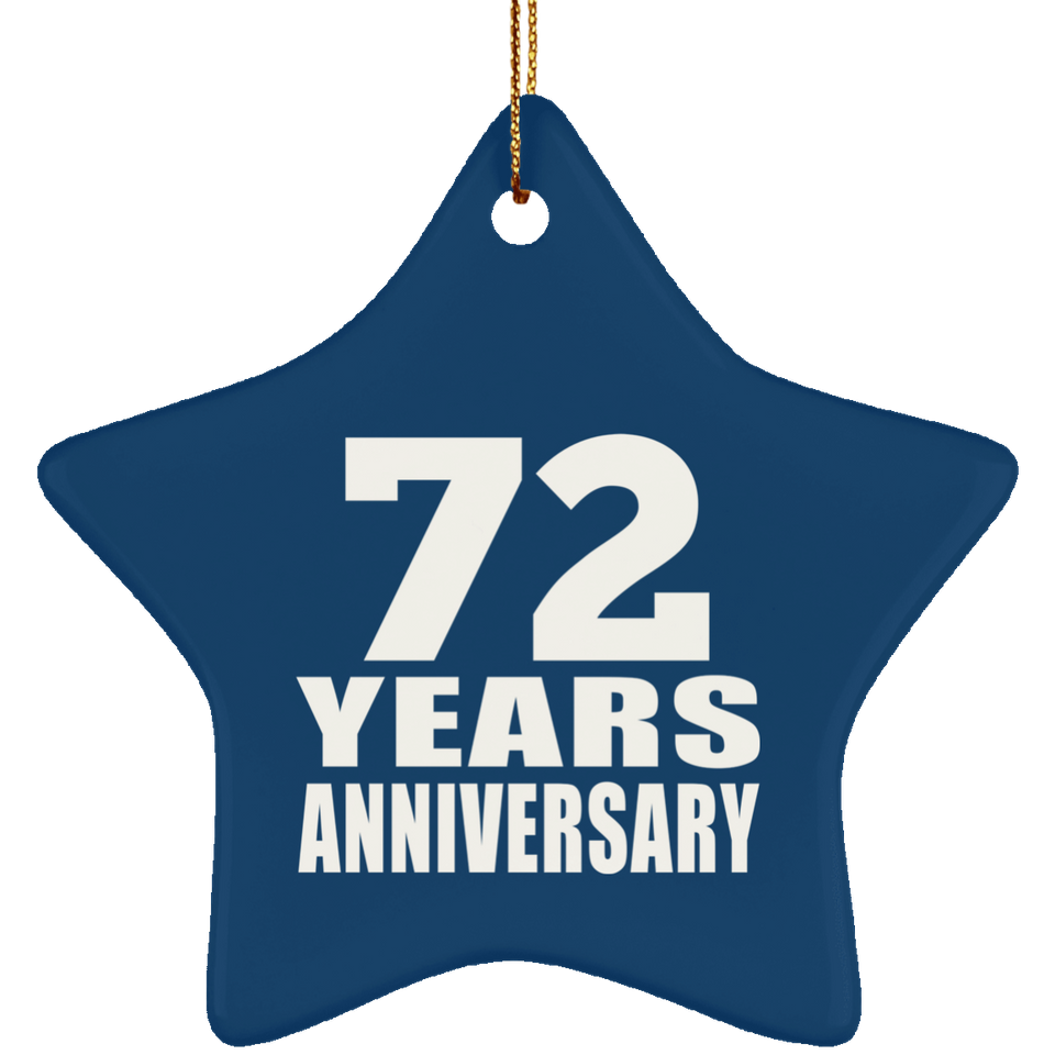 72nd Anniversary 72 Years - Star Ornament