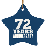 72nd Anniversary 72 Years - Star Ornament