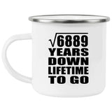 83rd Anniversary Square Root of 6889 Years Lifetime To Go - 12oz Camping Mug