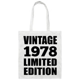 46th Birthday Vintage 1978 Limited Edition - Tote Bag White