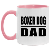 Boxer Dog Dad - 11oz Accent Mug Pink