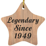 75th Birthday Legendary Since 1949 - Star Ornament C