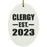 Clergy Established EST. 2023 - Oval Ornament