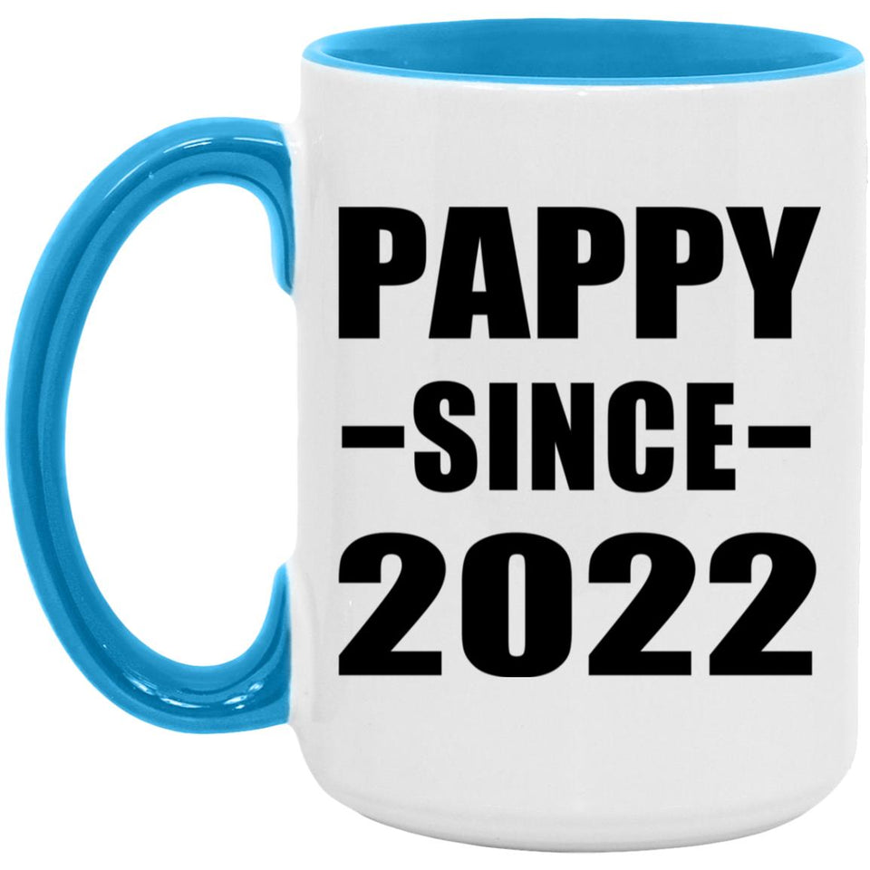 Pappy Since 2022 - 15oz Accent Mug Blue