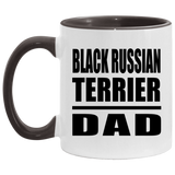 Black Russian Terrier Dad - 11oz Accent Mug Black