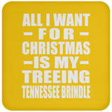 All I Want For Christmas Is My Treeing Tennessee Brindle - Coaster