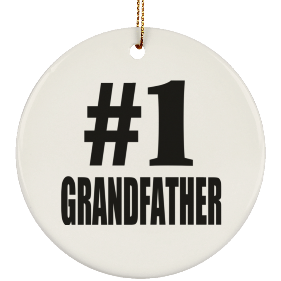 Number One #1 Grandfather - Circle Ornament