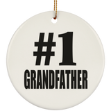 Number One #1 Grandfather - Circle Ornament