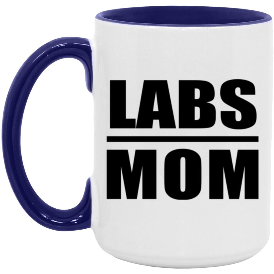 Labs Mom - 15oz Accent Mug Purple