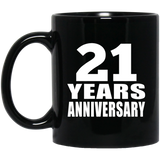 21st Anniversary 21 Years - 11 Oz Coffee Mug Black