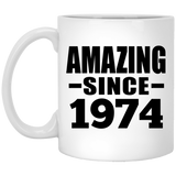 50th Birthday Amazing Since 1974 - 11 Oz Coffee Mug