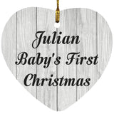 Julian Baby's First Christmas - Heart Ornament F