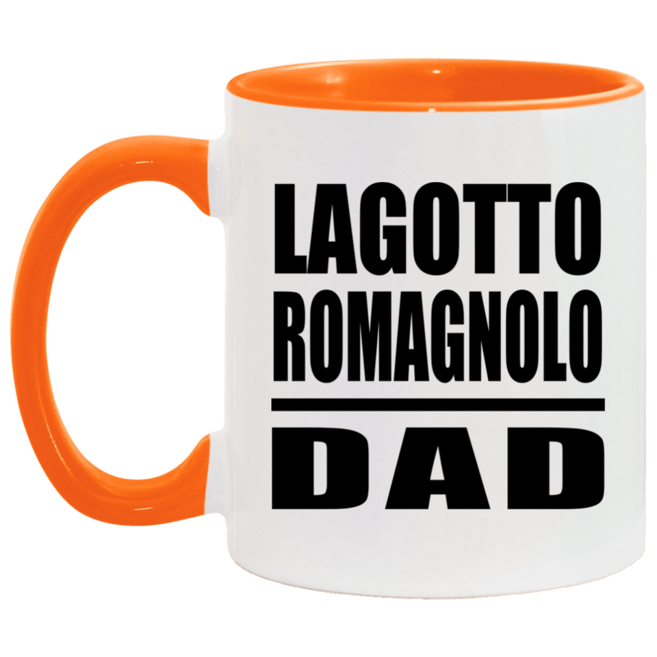Lagotto Romagnolo Dad - 11oz Accent Mug Orange