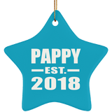 Pappy Established EST. 2018 - Star Ornament