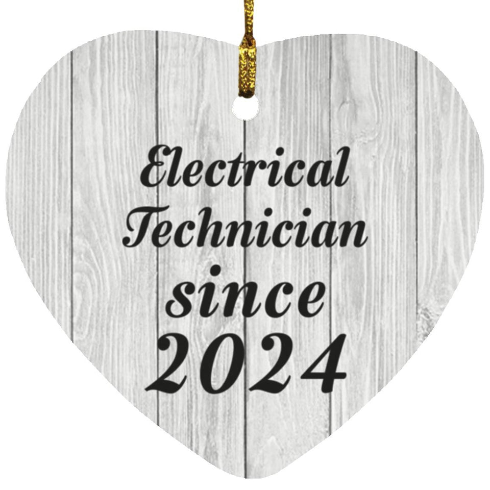 Electrical Technician Since 2024 - Heart Ornament F