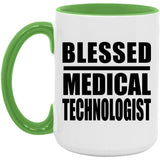 Blessed Medical Technologist - 15oz Accent Mug Green