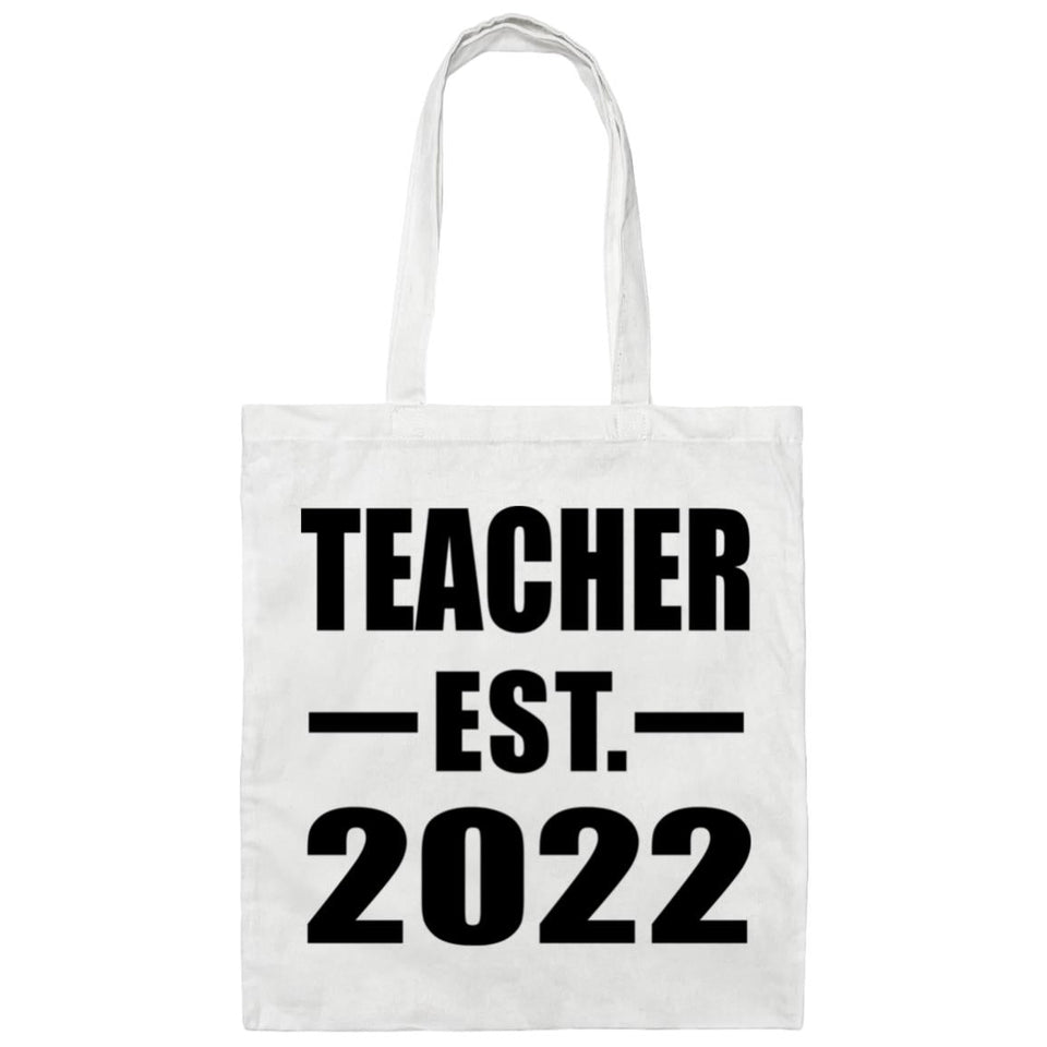 Teacher Established EST. 2022 - Tote Bag White