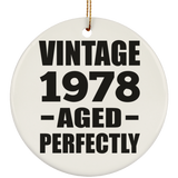 46th Birthday Vintage 1978 Aged Perfectly - Circle Ornament