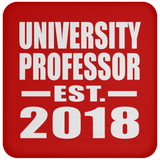 University Professor Established EST. 2018 - Drink Coaster