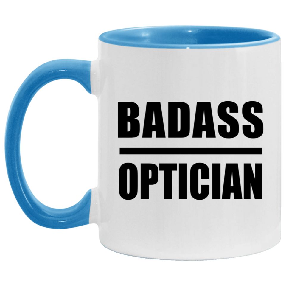 Badass Optician - 11oz Accent Mug Blue