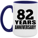 82nd Anniversary 82 Years Anniversary - 15oz Accent Mug Purple