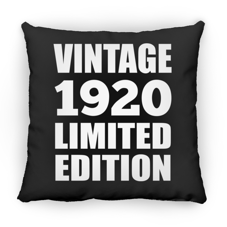 104th Birthday Vintage 1920 Limited Edition - Throw Pillow Black