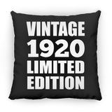104th Birthday Vintage 1920 Limited Edition - Throw Pillow Black