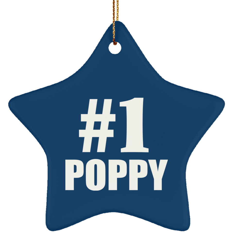 Number One #1 Poppy - Star Ornament