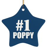 Number One #1 Poppy - Star Ornament