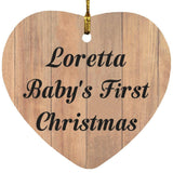 Loretta Baby's First Christmas - Heart Ornament C