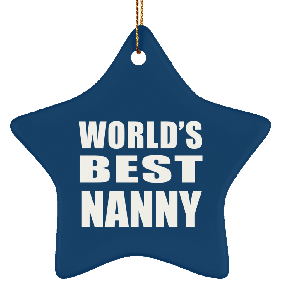 World's Best Nanny - Star Ornament