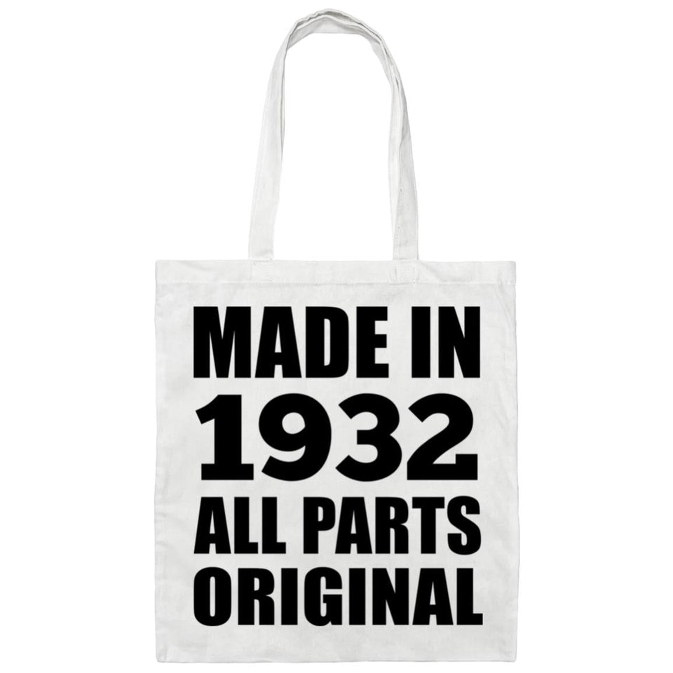 92nd Birthday Made in 1932 All Parts Original - Tote Bag White