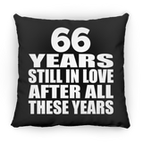 66th Anniversary 66 Years Still In Love After These Years - Throw Pillow Black