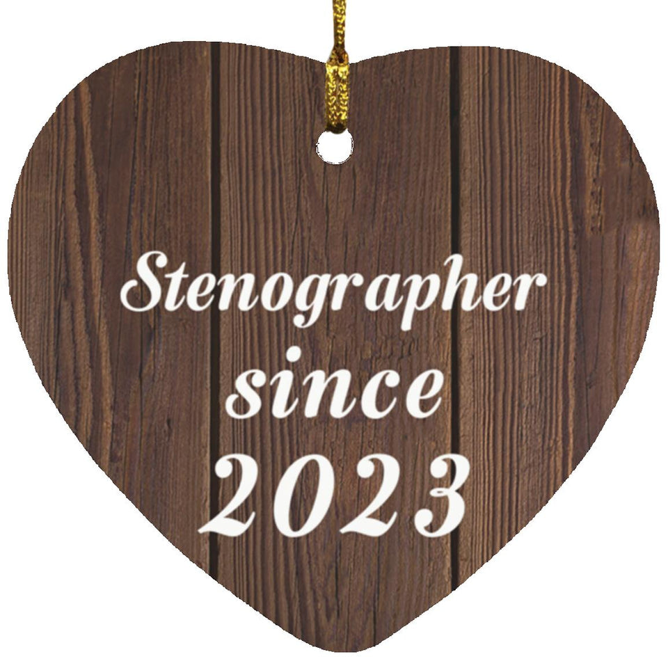 Stenographer Since 2023 - Heart Ornament D