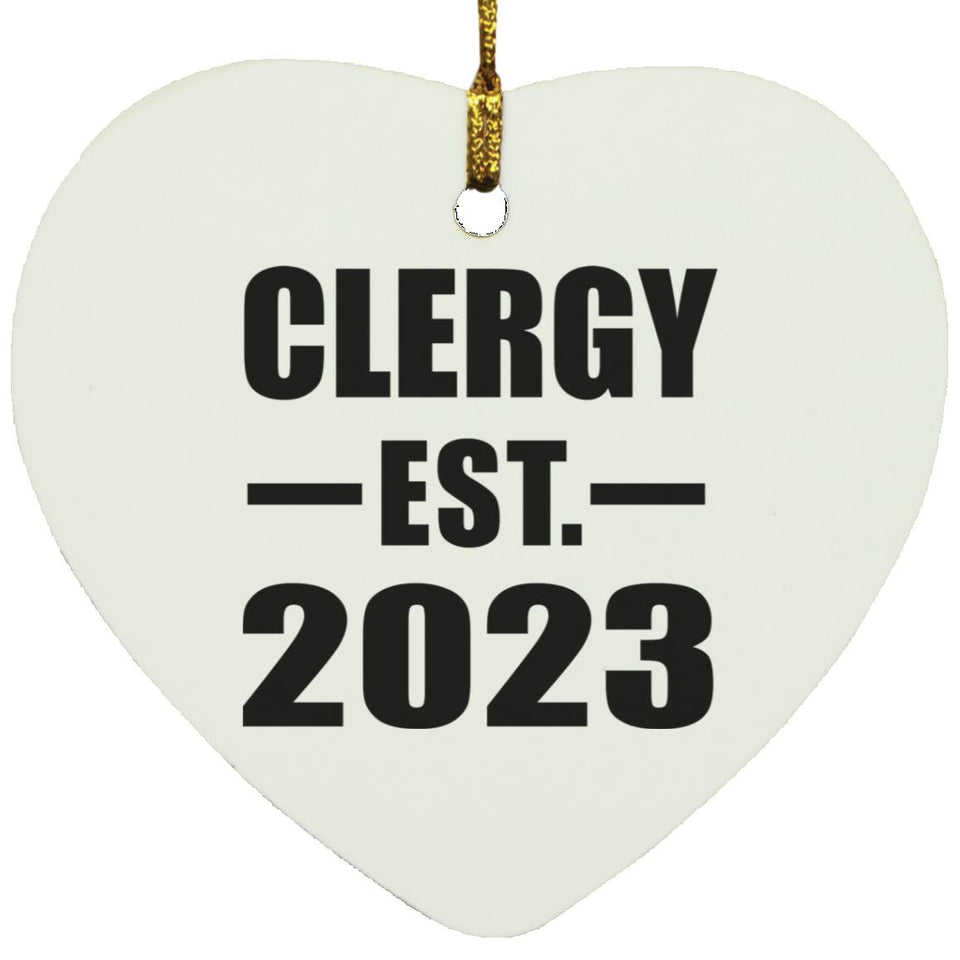 Clergy Established EST. 2023 - Heart Ornament