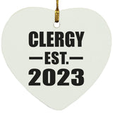 Clergy Established EST. 2023 - Heart Ornament