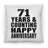 Happy 71st Anniversary 71 Years & Counting - Throw Pillow
