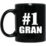 Number One #1 Gran - 11 Oz Coffee Mug Black