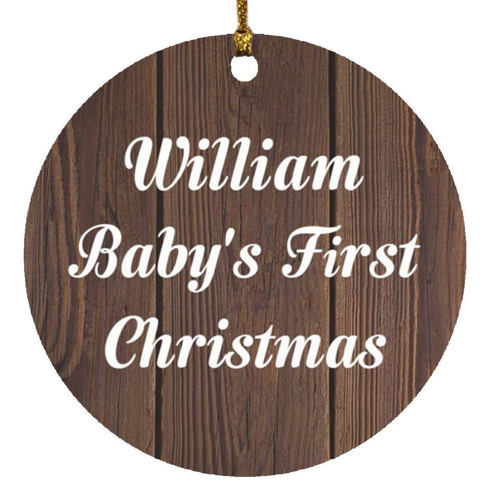 William Baby's First Christmas - Circle Ornament D