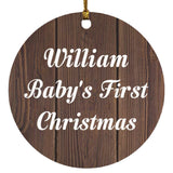 William Baby's First Christmas - Circle Ornament D