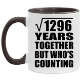 36th Anniversary Square Root of 1296 Years Who's Counting - 11oz Accent Mug Black