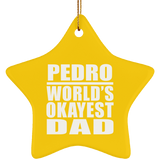 Pedro World's Okayest Dad - Star Ornament