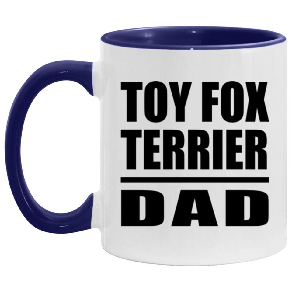 Toy Fox Terrier Dad - 11oz Accent Mug Purple