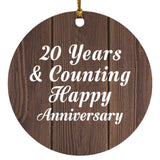 Happy 20th Anniversary 20 Years & Counting - Circle Ornament D