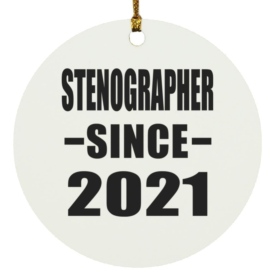 Stenographer Since 2021 - Circle Ornament