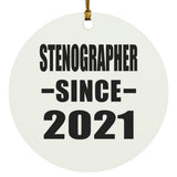 Stenographer Since 2021 - Circle Ornament