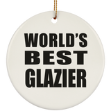 World's Best Glazier - Circle Ornament